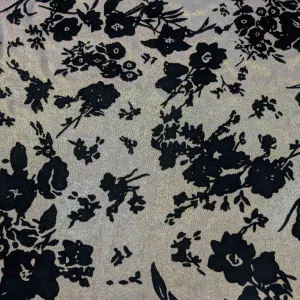 Silk Burnout Velvet, Gold Lamé
