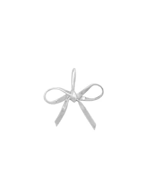 Silver Bow Charm