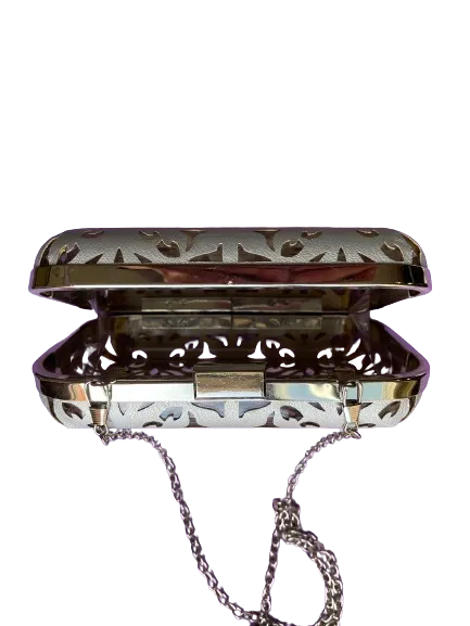 Silver Cut Out Design Crossbody Small Purse