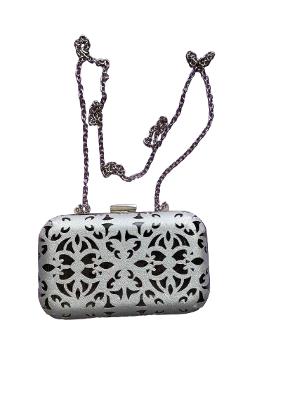 Silver Cut Out Design Crossbody Small Purse