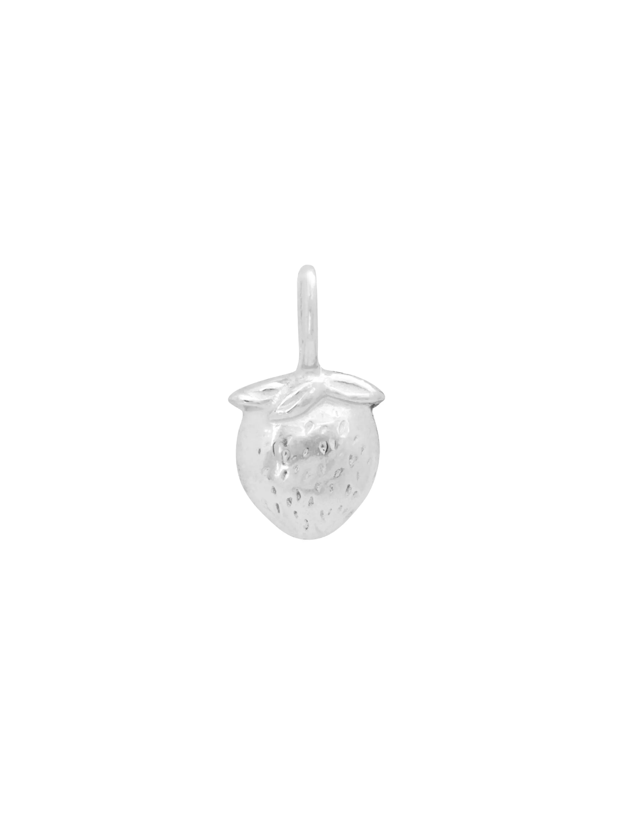 Silver Strawberry Charm