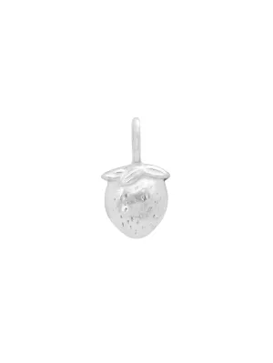Silver Strawberry Charm