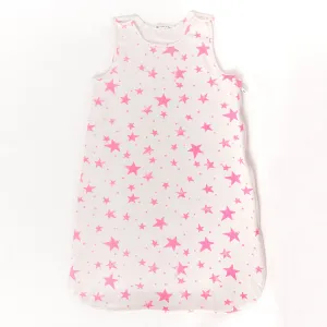Sleeping Bag M (90cm) // neon pink stars