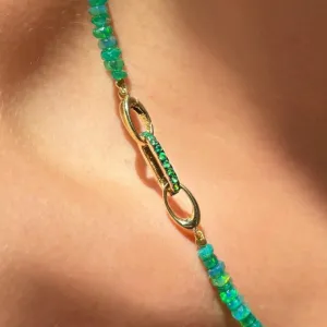 Small Emerald Charm Lock