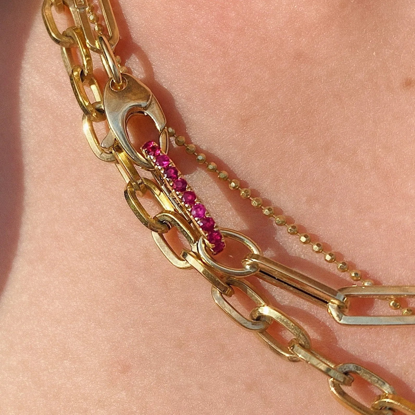 Small Ruby Charm Lock
