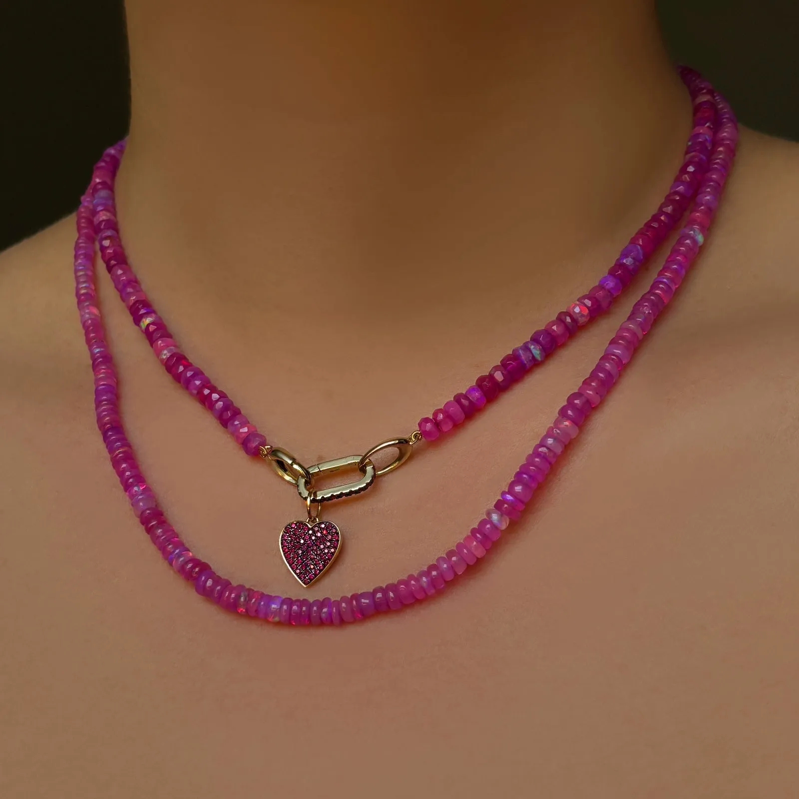 Small Ruby Charm Lock