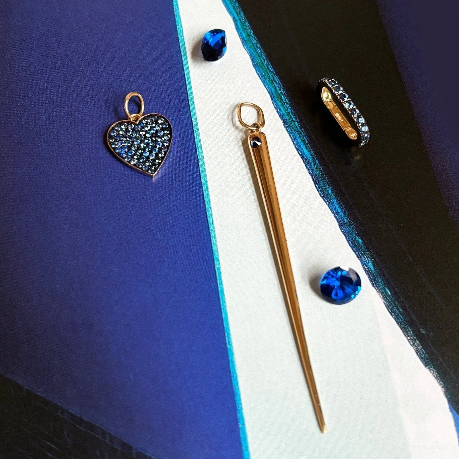 Small Sapphire Charm Lock