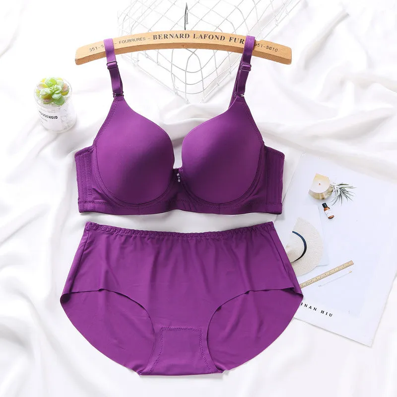 Smooth Non-marking Plus Size Bra Set
