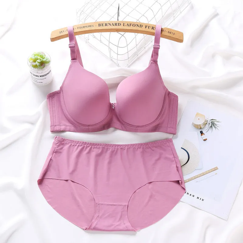 Smooth Non-marking Plus Size Bra Set