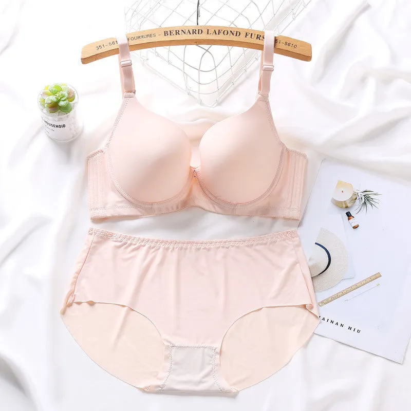 Smooth Non-marking Plus Size Bra Set