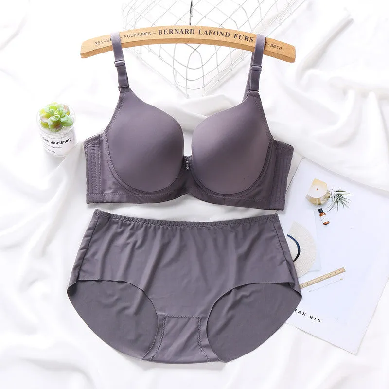 Smooth Non-marking Plus Size Bra Set