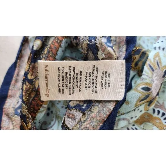 Soft Surroundings women's multicolored floral print cover-up cardigan one size