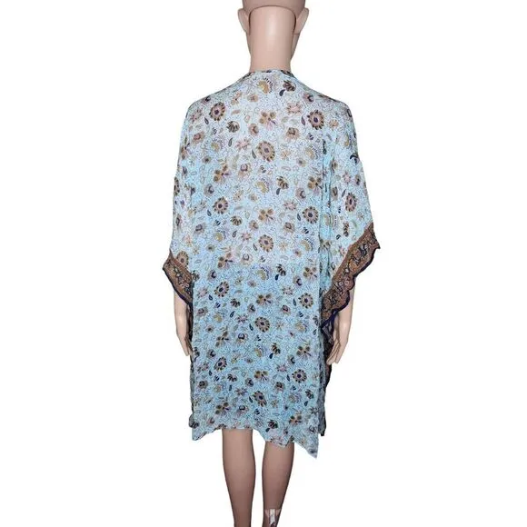 Soft Surroundings women's multicolored floral print cover-up cardigan one size