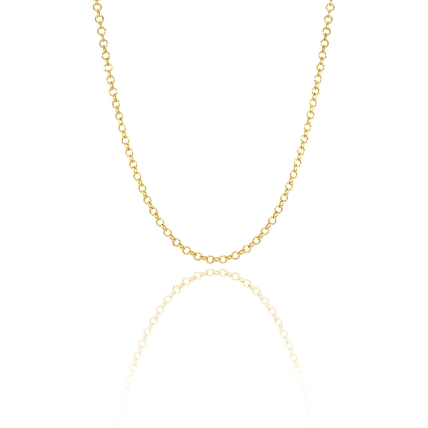 Solid Round Cable Link Necklace