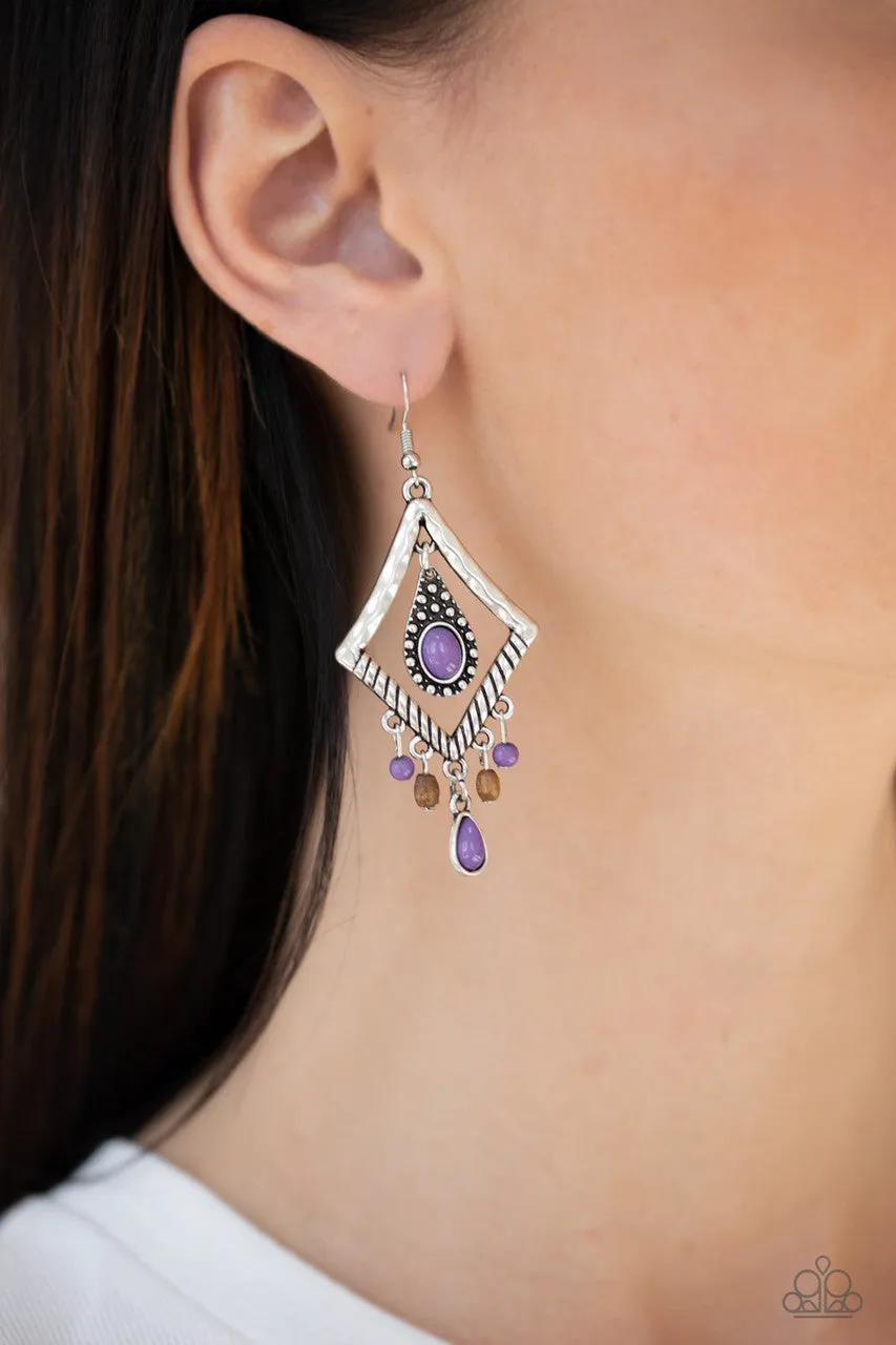 Southern Sunsets Purple Paparazzi Earrings
