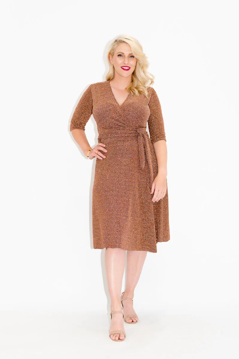 (Sparky) Copper - Wrap Dress