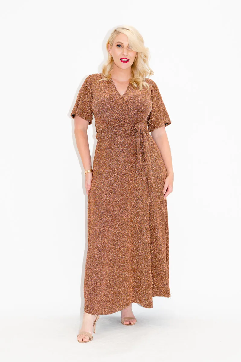 (Sparky) Copper - Wrap Dress