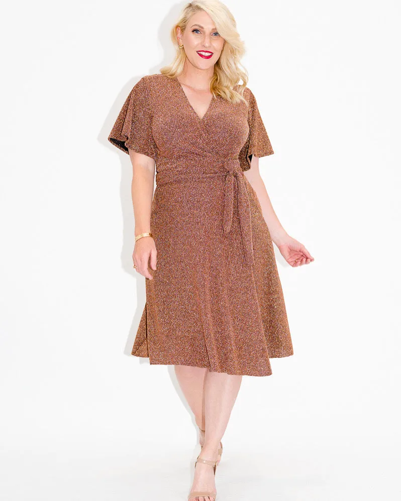 (Sparky) Copper - Wrap Dress