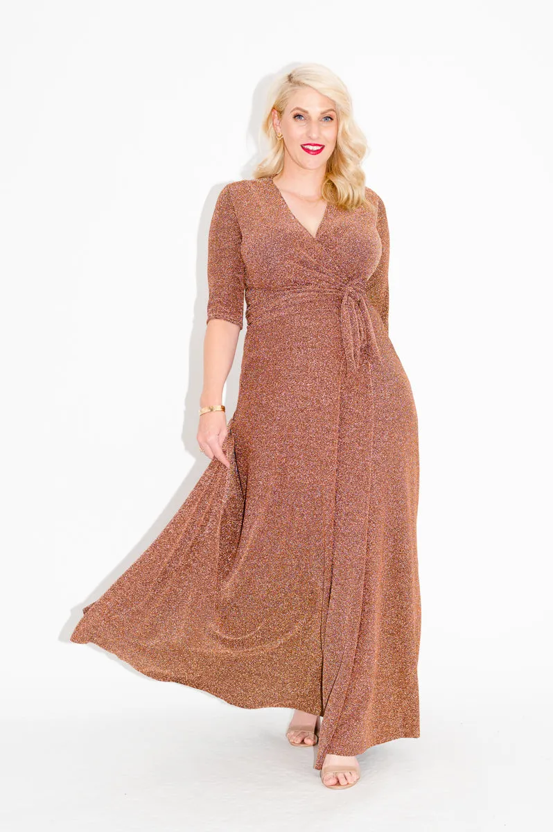 (Sparky) Copper - Wrap Dress