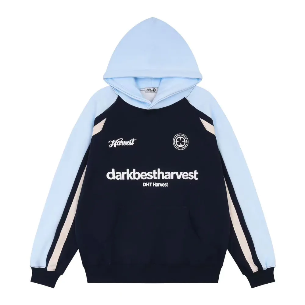 Sports Print Contrasting Colors Hoodie