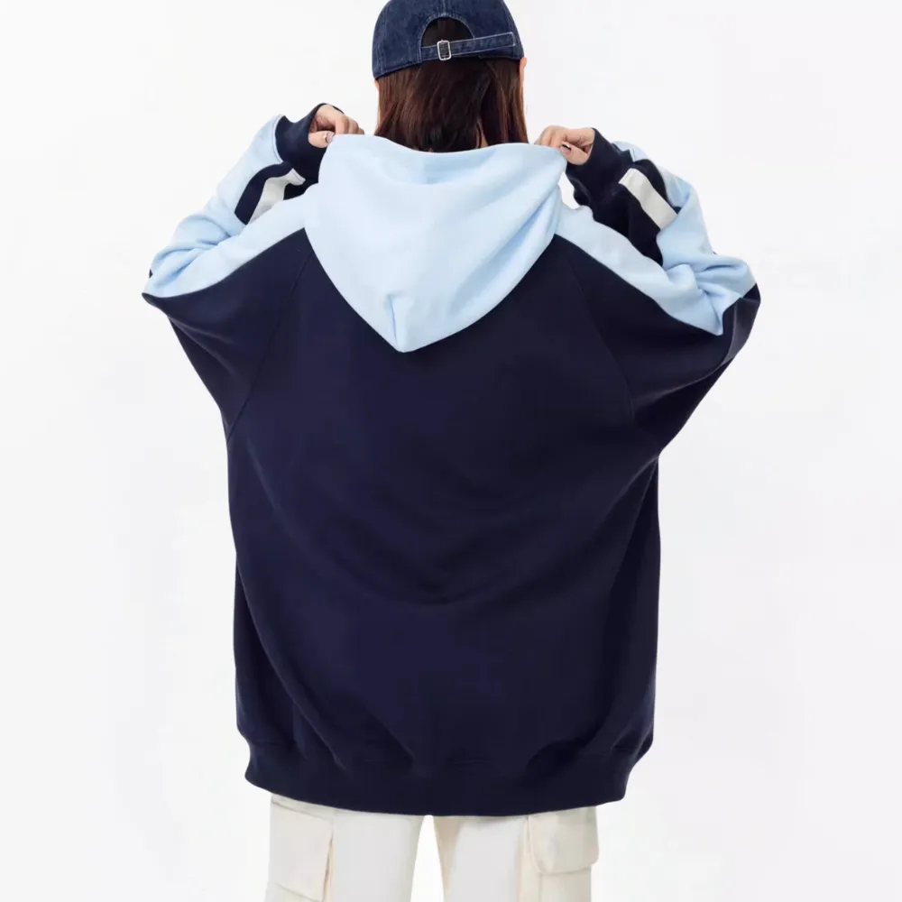 Sports Print Contrasting Colors Hoodie