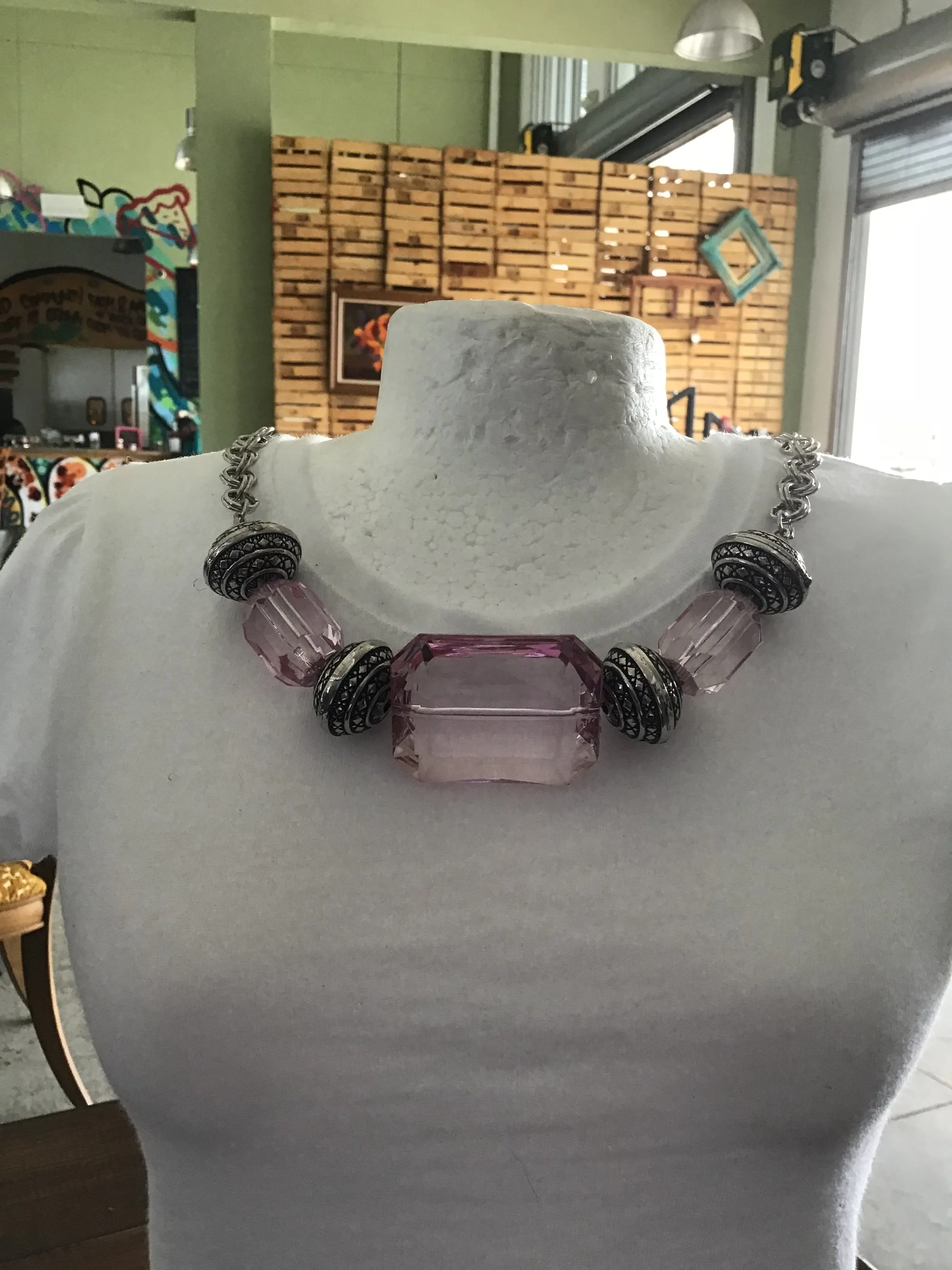 Square Gem Necklace