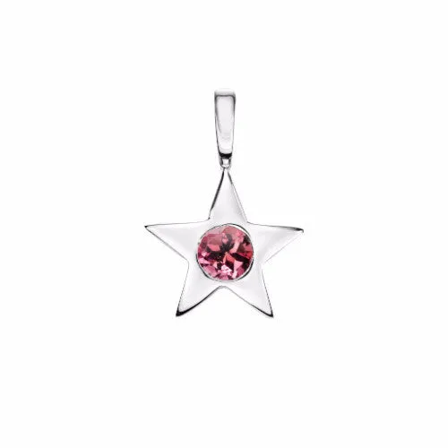 Star Birthstone Charm Necklace