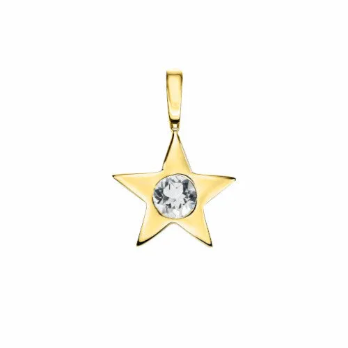 Star Birthstone Charm Necklace