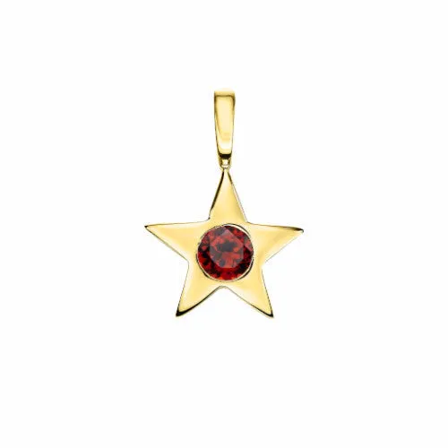 Star Birthstone Charm Necklace