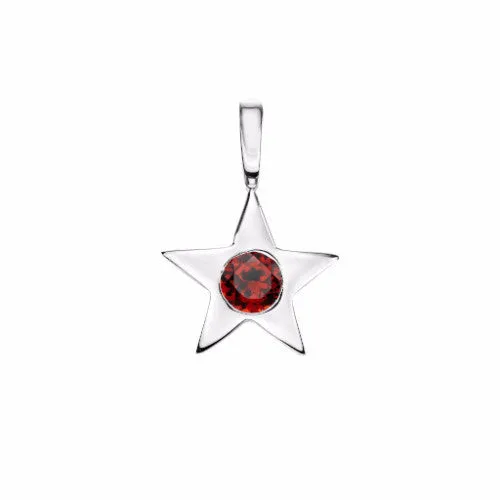 Star Birthstone Charm Necklace