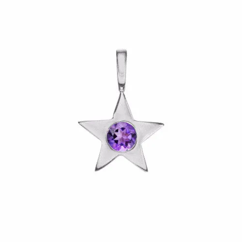 Star Birthstone Charm Necklace