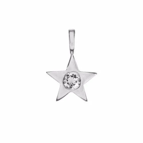 Star Birthstone Charm Necklace
