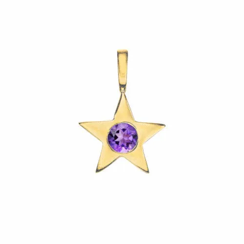 Star Birthstone Charm Necklace