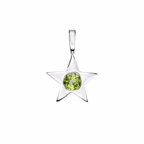 Star Birthstone Charm Necklace
