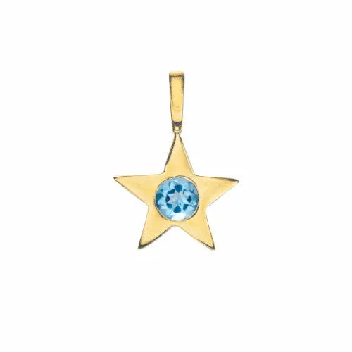 Star Birthstone Charm Necklace