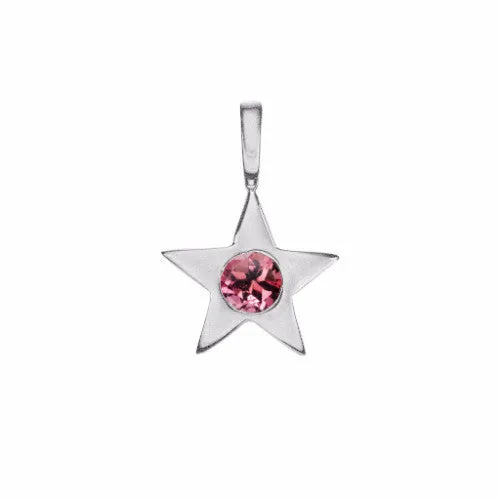 Star Birthstone Charm Necklace