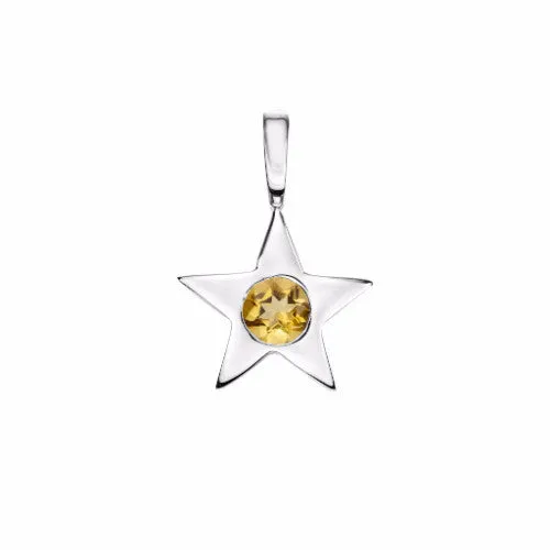Star Birthstone Charm Necklace
