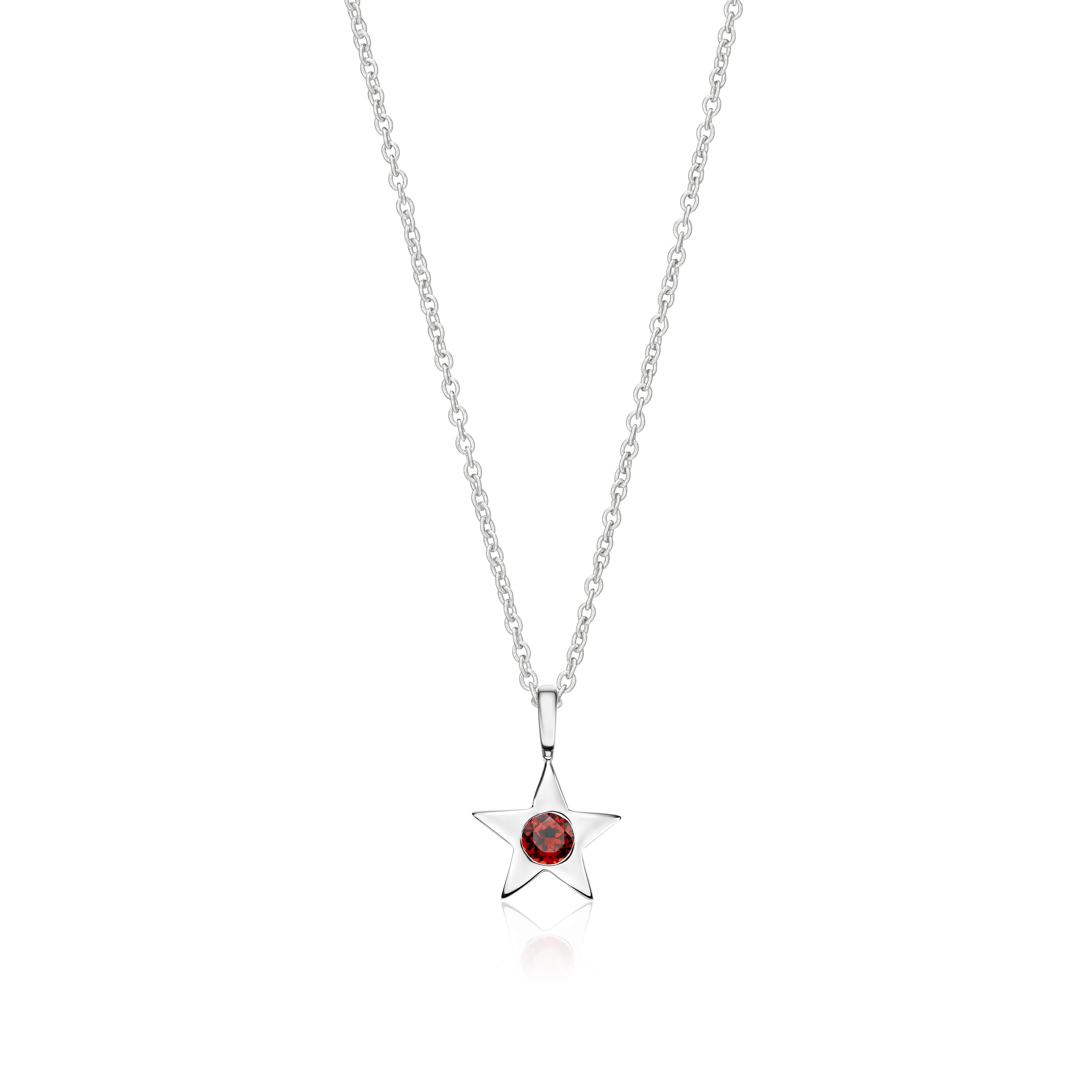 Star Birthstone Charm Necklace
