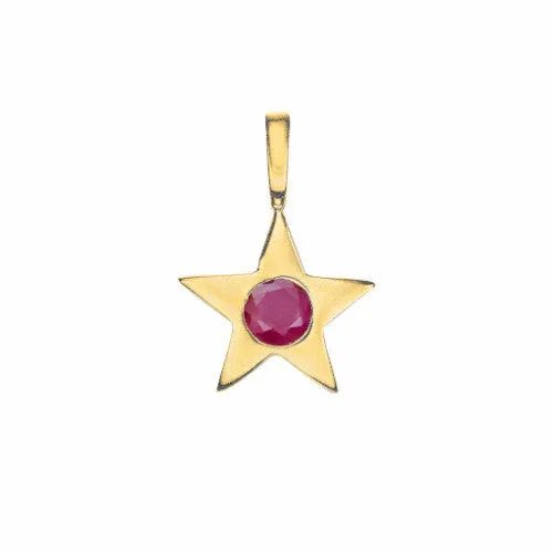 Star Birthstone Charm Necklace