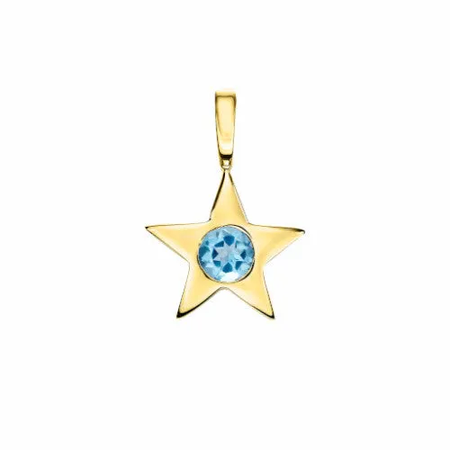 Star Birthstone Charm Necklace