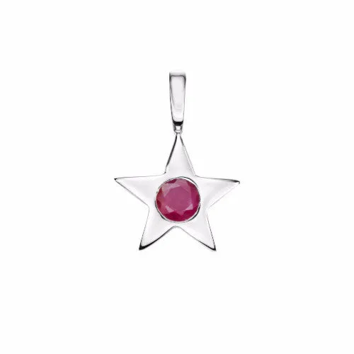 Star Birthstone Charm Necklace