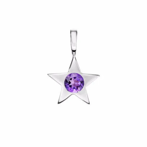 Star Birthstone Charm Necklace