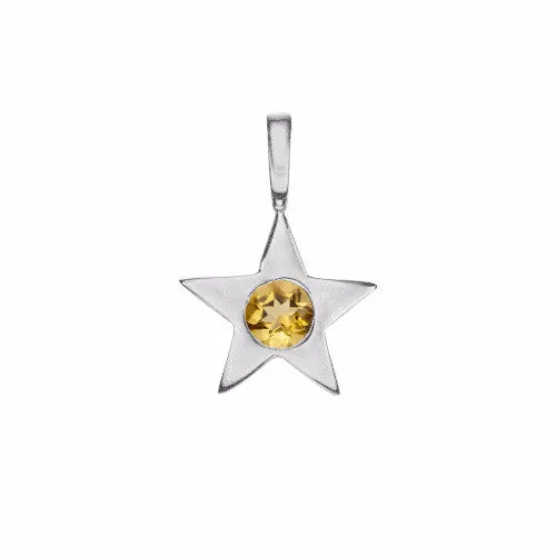 Star Birthstone Charm Necklace