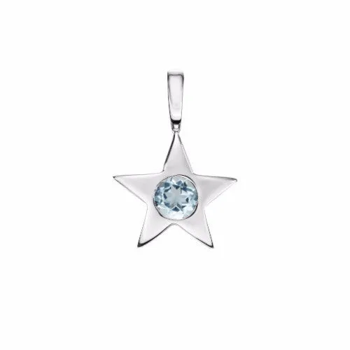 Star Birthstone Charm Necklace