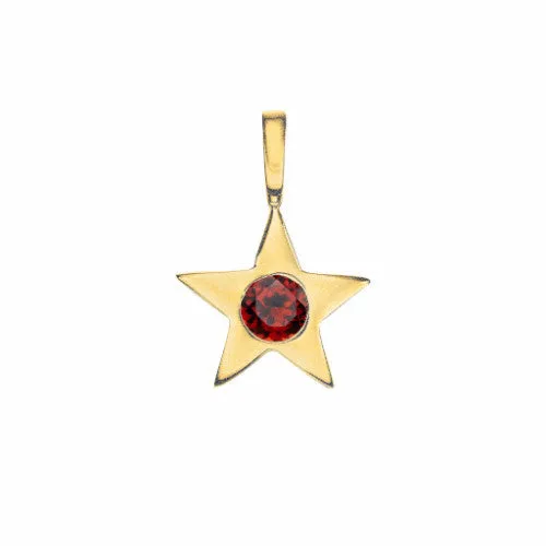 Star Birthstone Charm Necklace