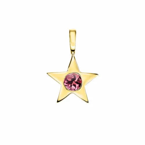 Star Birthstone Charm Necklace