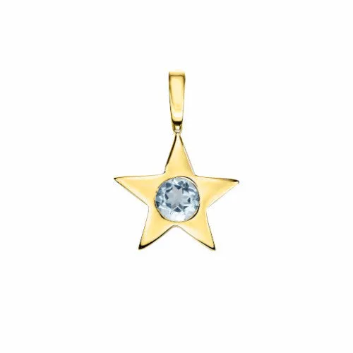 Star Birthstone Charm Necklace