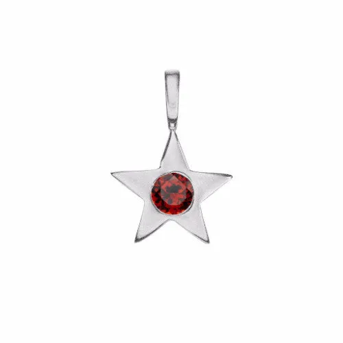 Star Birthstone Charm Necklace