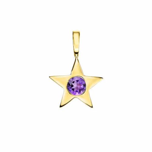 Star Birthstone Charm Necklace