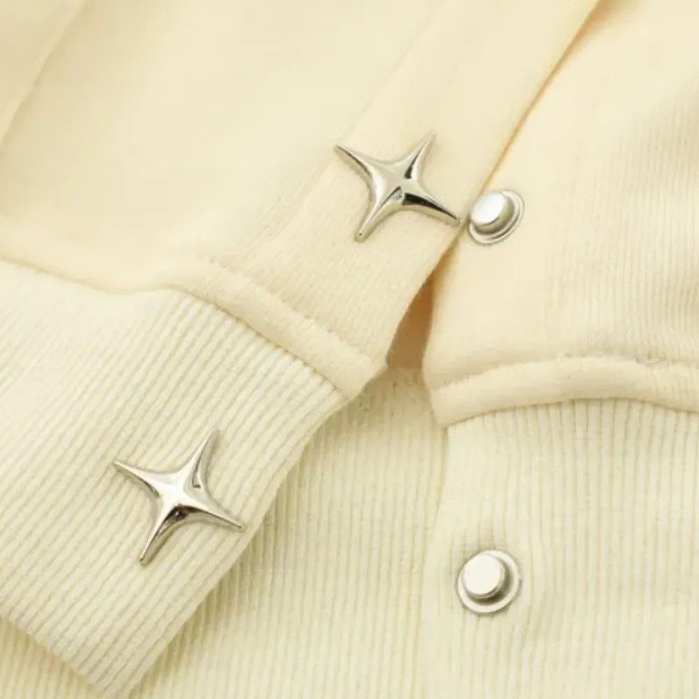 Starburst Spider Patch Button Hoodie